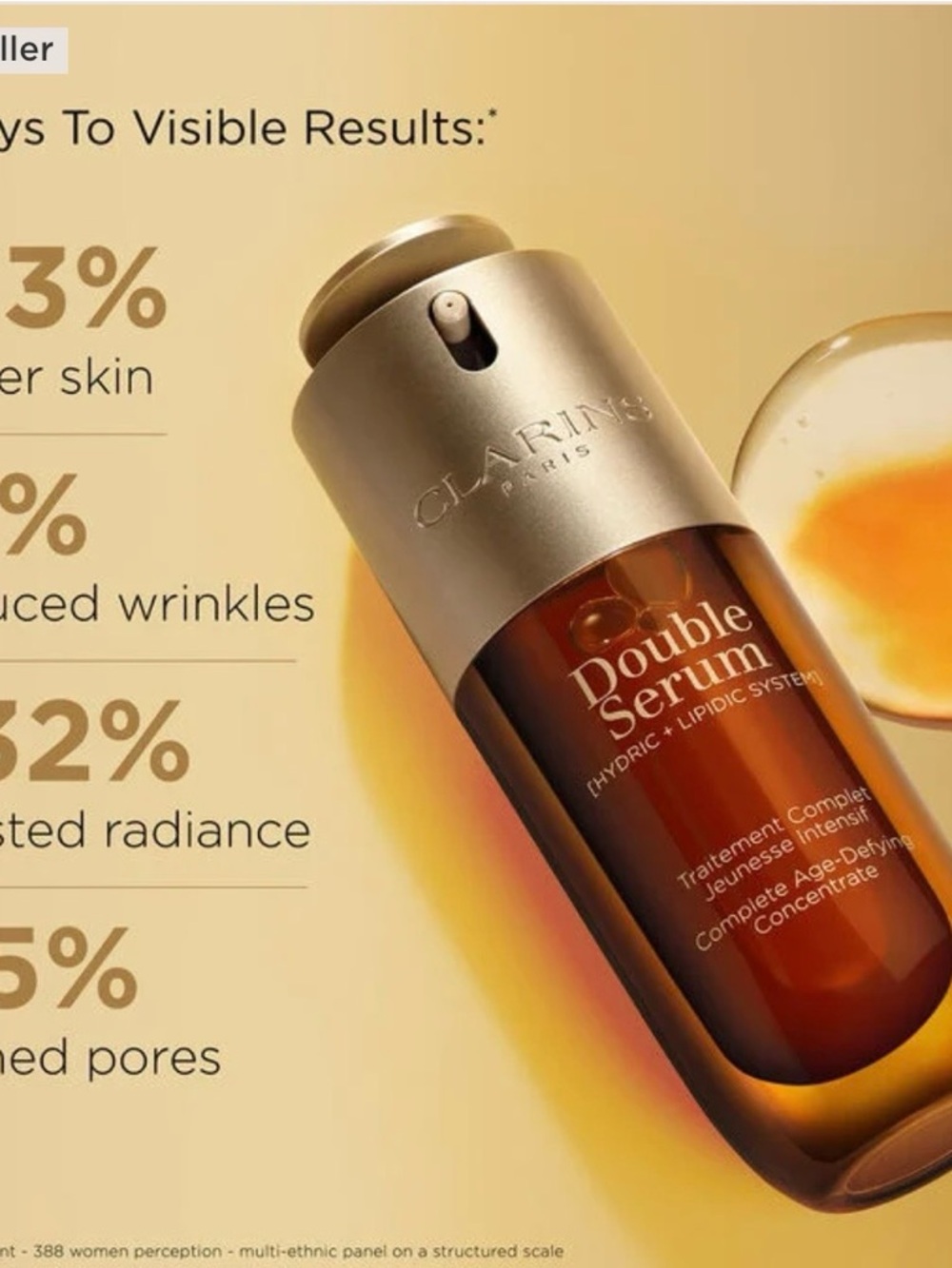 Clarins Double Serum Complete Age-Defying Concentrate - 1.7oz - Picture 2 of 8